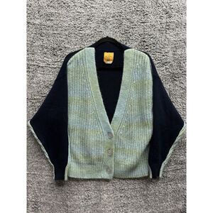 Le Lion Women's Stephanie Cardigan‎ Sweater In Blue Multi Size Medium NWOT